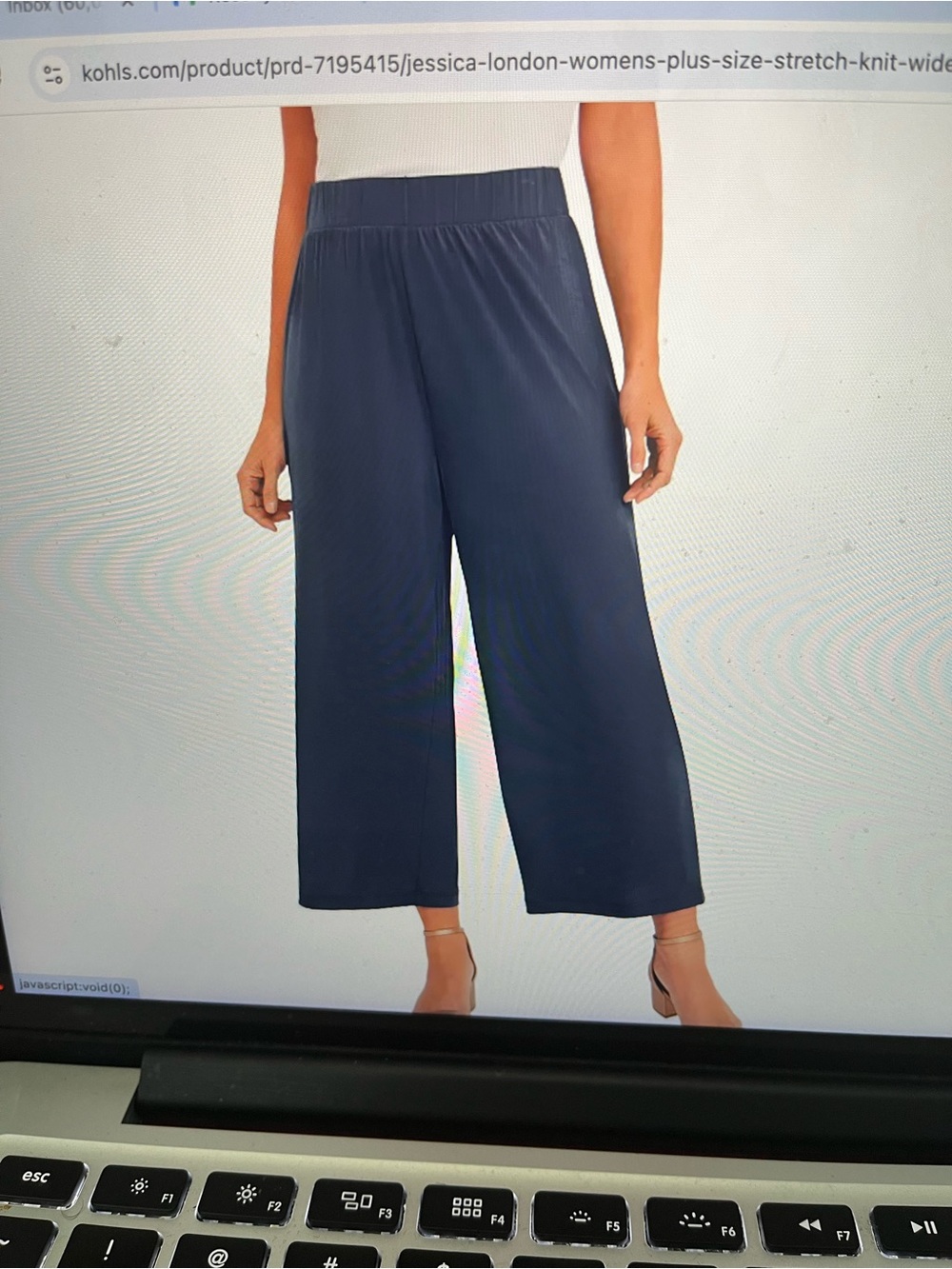 Jessica London Navy Blue Pull-On Capris